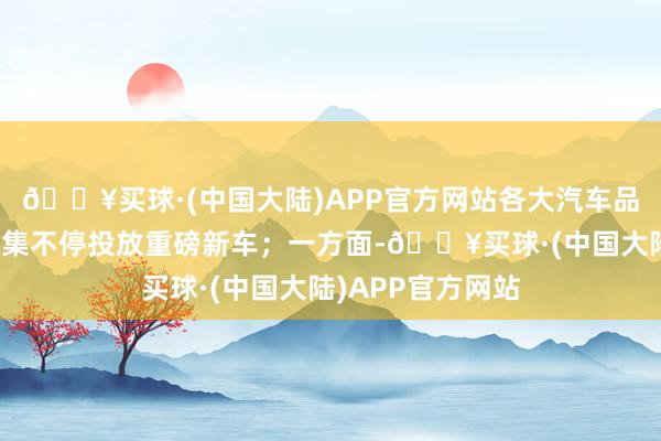 🔥买球·(中国大陆)APP官方网站各大汽车品牌向这一细分市集不停投放重磅新车；一方面-🔥买球·(中国大陆)APP官方网站