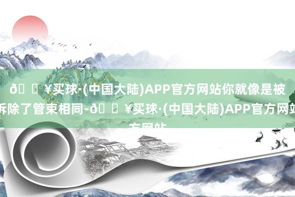 🔥买球·(中国大陆)APP官方网站你就像是被拆除了管束相同-🔥买球·(中国大陆)APP官方网站