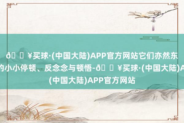 🔥买球·(中国大陆)APP官方网站它们亦然东说念主生中的小小停顿、反念念与顿悟-🔥买球·(中国大陆)APP官方网站