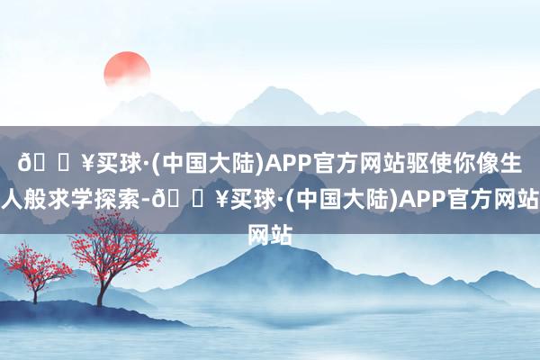 🔥买球·(中国大陆)APP官方网站驱使你像生人般求学探索-🔥买球·(中国大陆)APP官方网站