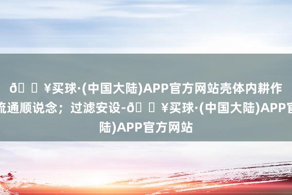 🔥买球·(中国大陆)APP官方网站壳体内耕作有气体流通顺说念；过滤安设-🔥买球·(中国大陆)APP官方网站