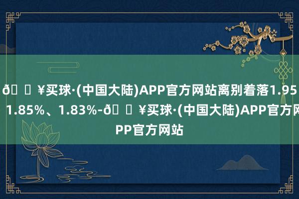 🔥买球·(中国大陆)APP官方网站离别着落1.95%、1.85%、1.83%-🔥买球·(中国大陆)APP官方网站