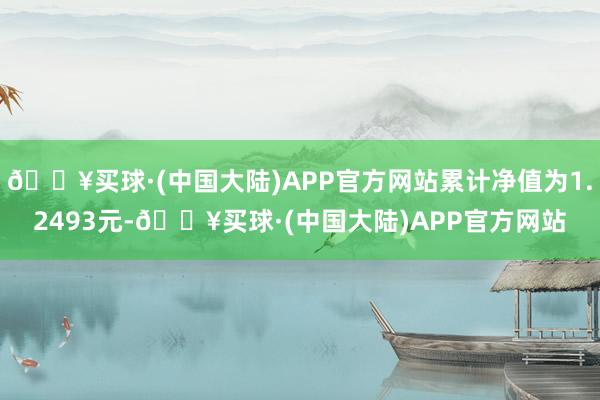 🔥买球·(中国大陆)APP官方网站累计净值为1.2493元-🔥买球·(中国大陆)APP官方网站